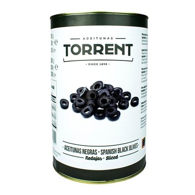 Оливки чорні різані кільцями TM Torrent 4,1 кг 12.46 фото
