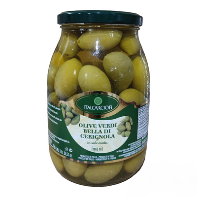 Оливки зелёные з косточкой TM Italcarciofi 1,062 л 18.01 фото