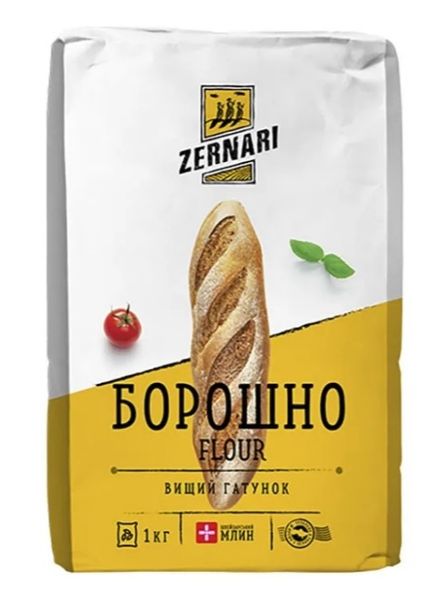 Мука пшеничная высшего сорта (бумага) TM Zernari 25,0 кг 01.4 фото
