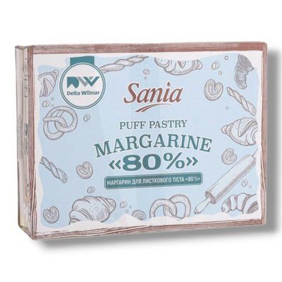 Маргарин для слоеного теста &laquo;Sania&raquo; 80% Delta Wilmar 10 кг 18.348 фото