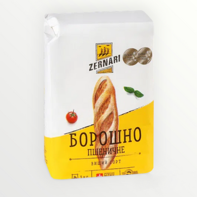 Мука пшеничная высший сорт TM Zernari мешок 2,0 кг 19.58 фото