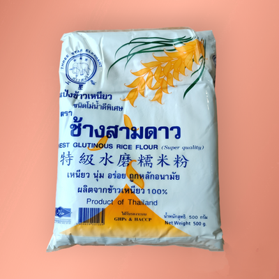 Мука рисовая клейкая для моти TM Three Star Elephant 0,5 кг 19.59 фото