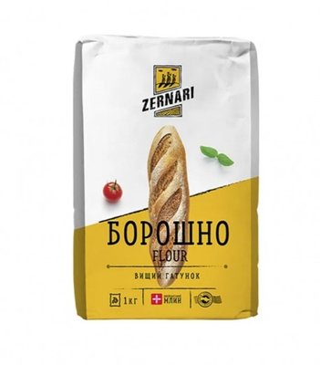 Борошно пшеничне вищого сорту (папір) TM Zernari 25,0 кг 15.13 фото